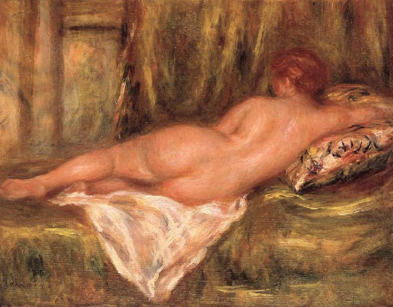reclinig nude rear ciew, Pierre Auguste Renoir